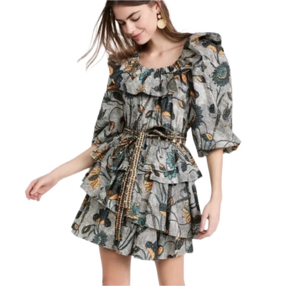 - ULLA JOHNSON GISELLE MINI PUFF SLEEVE DRESS 2